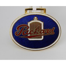 Packard Logo Gold Tone Enamel Watch Fob.